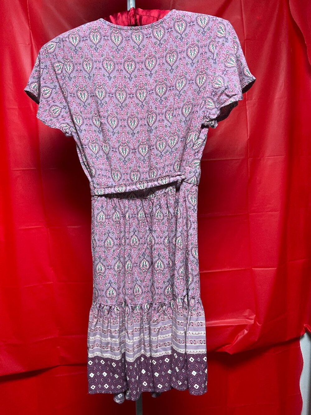 Zesica purple wrap dress, Bohemian mini , size S - Picture 2 of 3